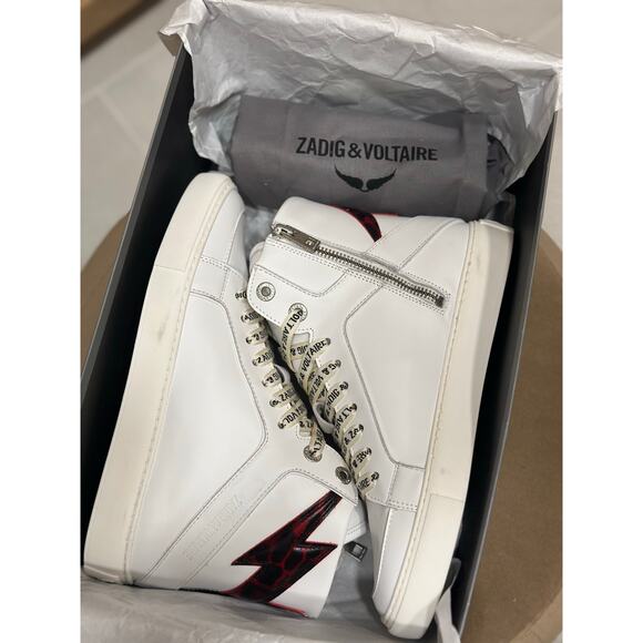 Zadig & Voltaire High Flash High-Top Sneakers in Power - Picture 8 of 9